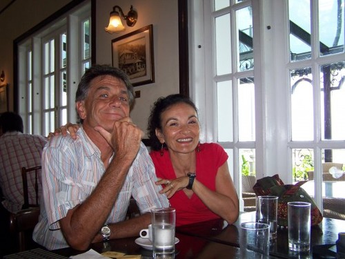 Carmel Brookes and Dr Gerry Goeden, marine biologist involved in coral reef projects in South East Asia ©  SW